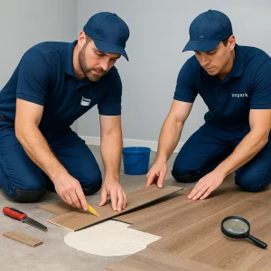 Instalado pisos de vinilo